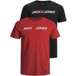 Schwarze Kurzärmelige Jack & Jones Rio T-Shirts für Herren Größe S 2-teilig 