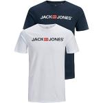 Marineblaue Jack & Jones T-Shirts für Herren Größe 3 XL 2-teilig 