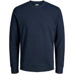Marineblaue Langärmelige Jack & Jones Zip Hoodies & Sweatjacken aus Baumwolle für Herren Größe 3 XL 