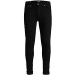 Reduzierte Schwarze Jack & Jones Liam Skinny Jeans mit Knopf aus Baumwolle für Herren Weite 29 