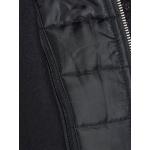 Schwarze Unifarbene Wollmäntel mit Reißverschluss aus Wolle für Herren Größe M für den für den Winter 