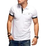 Weiße Kurzärmelige Jack & Jones Herrenpoloshirts & Herrenpolohemden Größe 3 XL 
