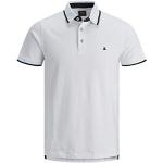 Reduzierte Weiße Unifarbene Kurzärmelige Jack & Jones Kurzarm-Poloshirts aus Spitze für Damen Größe M für den für den Sommer 