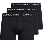 Schwarze Unifarbene Jack & Jones Herrenboxershorts aus Polyamid Größe L 3-teilig 