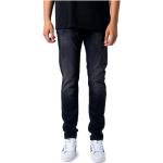 Reduzierte Schwarze Jack & Jones Straight Leg Jeans mit Reißverschluss aus Denim für Herren Weite 34, Länge 34 für den für den Herbst 