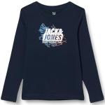 Marineblaue Langärmelige Jack & Jones T-Shirts 
