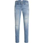 Blaue Jack & Jones Slim Fit Jeans aus Denim für Herren Größe L Weite 27, Länge 32 