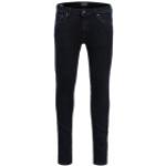 Hellblaue Unifarbene Jack & Jones Stretch-Jeans mit Reißverschluss aus Baumwollmischung für Herren Größe XXL Weite 27, Länge 30 