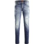 Blaue Bestickte Jack & Jones Ripped Jeans & Zerrissene Jeans aus Denim für Herren Weite 36, Länge 34 