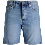 Reduzierte Blaue Unifarbene Jack & Jones Jeans-Shorts mit Reißverschluss aus Baumwolle für Herren Größe XS Weite 29 