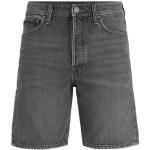 Graue Unifarbene Jack & Jones Jeans-Shorts mit Reißverschluss aus Baumwolle für Herren Größe M 