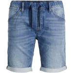 Blaue Unifarbene Jack & Jones Jeans-Shorts mit Knopf aus Denim für Herren Größe S 