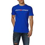Blaue Kurzärmelige Jack & Jones Noos T-Shirts aus Baumwolle für Herren Größe 3 XL 