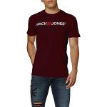 Rote Kurzärmelige Jack & Jones Noos T-Shirts aus Baumwolle für Herren Größe S 