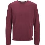 Rosa Rundhals-Ausschnitt Herrensweatshirts aus Baumwolle Übergrößen 
