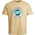 Gelbe Kurzärmelige Jack & Jones Rundhals-Ausschnitt T-Shirts für Herren 