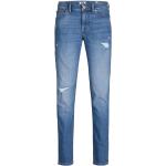 Reduzierte Blaue Jack & Jones Slim Jeans für Kinder mit Reißverschluss aus Denim für Jungen Größe 146 