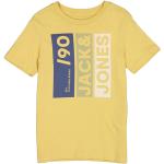 Reduzierte Gelbe Jack & Jones Rundhals-Ausschnitt Printed Shirts für Kinder & Druck-Shirts für Kinder aus Baumwolle für Jungen Größe 128 