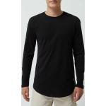 Schwarze Langärmelige Jack & Jones Bio Herrenpoloshirts & Herrenpolohemden aus Baumwolle Größe XL 