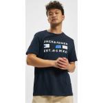 Blaue Jack & Jones T-Shirts aus Baumwolle für Herren Größe L 