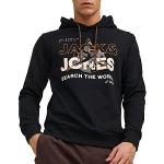 Reduzierte Schwarze Langärmelige Jack & Jones Core Herrensweatshirts mit Kapuze Größe L 