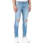 Reduzierte Blaue Jack & Jones Liam Stonewashed Jeans mit Reißverschluss aus Denim für Herren Weite 34 