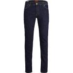 Blaue Bestickte Vintage Jack & Jones Tim Slim Fit Jeans aus Denim für Herren Weite 34 