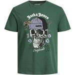 Reduzierte Grüne Kurzärmelige Jack & Jones Green T-Shirts aus Baumwolle für Herren Größe S 