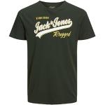 Dunkelgrüne Jack & Jones T-Shirts aus Jersey für Herren Größe 5 XL Große Größen 