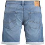 Reduzierte Blaue Unifarbene Jack & Jones Rick Jeans-Shorts mit Reißverschluss aus Baumwolle für Herren Größe XXL Weite 29 