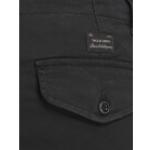 Schwarze Unifarbene Jack & Jones Freizeithosen mit Reißverschluss aus Baumwollmischung für Herren Große Größen 