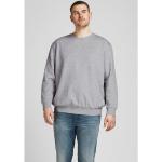 Graue Langärmelige Jack & Jones Rundhals-Ausschnitt Herrensweatshirts aus Baumwolle mit Kapuze Größe 6 XL Große Größen 
