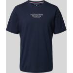 Marineblaue Halblangärmelige Jack & Jones Premium T-Shirts aus Baumwolle für Herren Größe XXL 