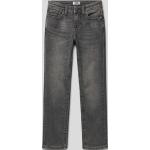 Graue Melierte Jack & Jones Clark 5-Pocket Jeans für Kinder aus Baumwollmischung für Jungen Größe 140 