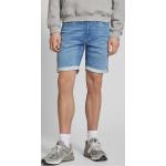 Hellblaue Jack & Jones Jeans-Shorts aus Baumwollmischung für Herren Größe S für den für den Sommer 
