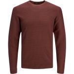 Reduzierte Braune Unifarbene Langärmelige Jack & Jones Herrensweatshirts enganliegend Größe L für den für den Winter 