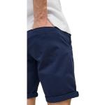 Marineblaue Jack & Jones David Bowie Chino-Shorts mit Reißverschluss aus Baumwolle für Herren für den für den Sommer 