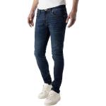 Blaue Jack & Jones Stretch-Jeans mit Reißverschluss aus Baumwolle für Herren Größe XXL Weite 29, Länge 30 