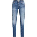Blaue Unifarbene Jack & Jones Slim Fit Jeans aus Baumwolle für Herren Weite 29 