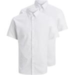 Reduzierte Weiße Elegante Kurzärmelige Jack & Jones Herrenjeanshemden aus Denim Größe XL 