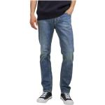 Reduzierte Blaue Jack & Jones Slim Fit Jeans mit Knopf aus Denim für Herren Größe M Weite 30, Länge 34 