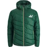 Reduzierte Grüne Unifarbene Jack & Jones Winterjacken mit Reißverschluss aus Polyester mit Reflektoren für Herren Größe L 