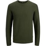 Reduzierte Khakifarbene Langärmelige Jack & Jones Green Herrensweatshirts aus Baumwolle Übergrößen für den für den Winter 