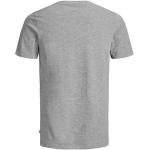 Hellgraue Melierte Jack & Jones T-Shirts für Herren Größe S 