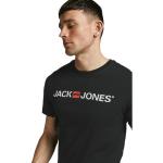Schwarze Jack & Jones Rundhals-Ausschnitt T-Shirts für Herren Größe M 