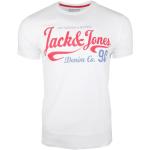 Weiße Jack & Jones T-Shirts für Herren Größe L 