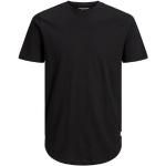 Schwarze Unifarbene Jack & Jones Rundhals-Ausschnitt T-Shirts aus Baumwolle für Herren Größe 8 XL 1-teilig 