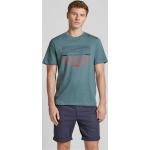 Petrolfarbene Unifarbene Jack & Jones T-Shirts aus Baumwolle für Herren Größe M 