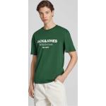 Dunkelgrüne Jack & Jones T-Shirts aus Baumwolle für Herren Größe S 