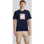 Dunkelblaue Unifarbene Jack & Jones T-Shirts aus Baumwolle für Herren Größe M 